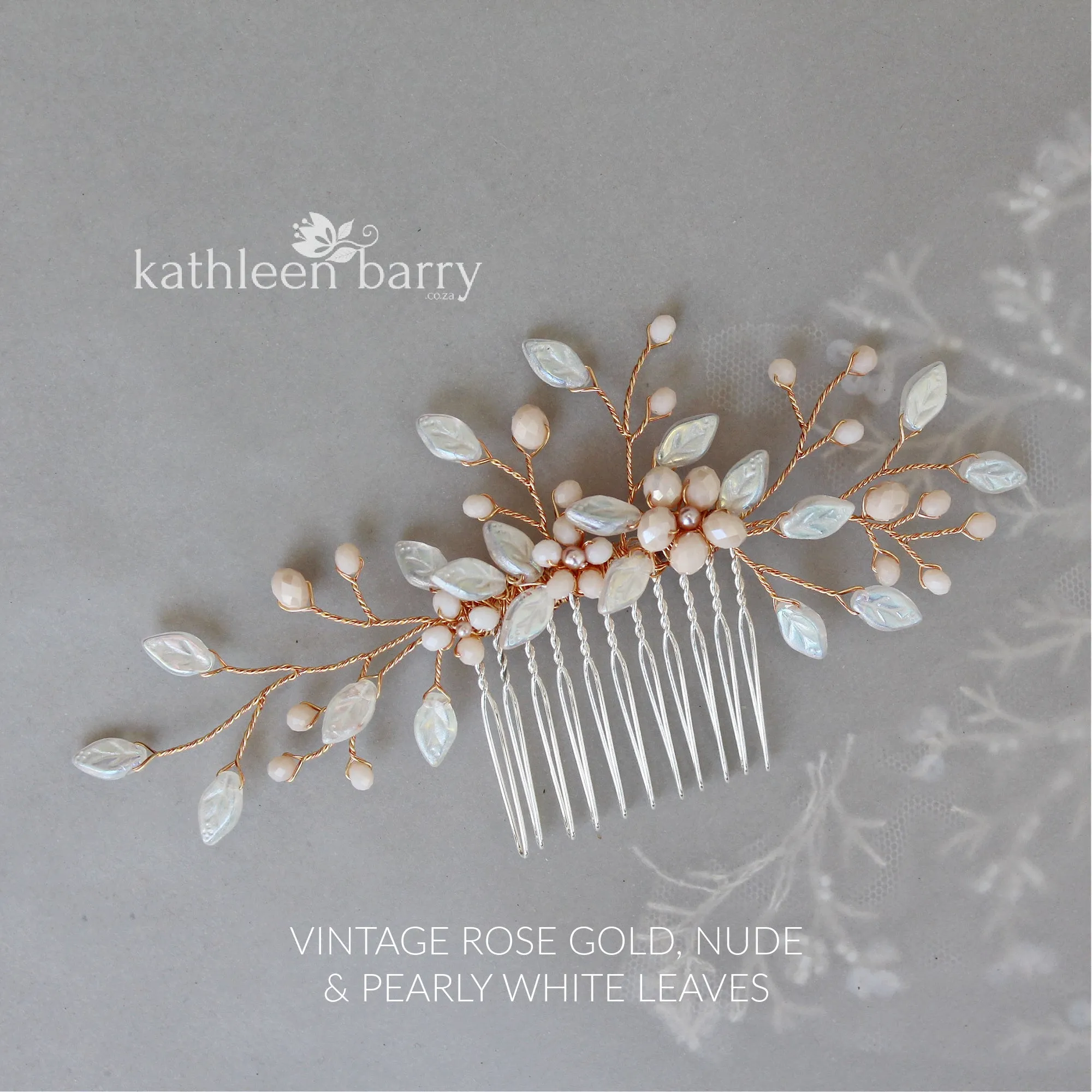 Quinn hair comb - color & metallic options available - veil comb