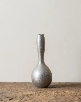 Raw Pewter Gourd Vase