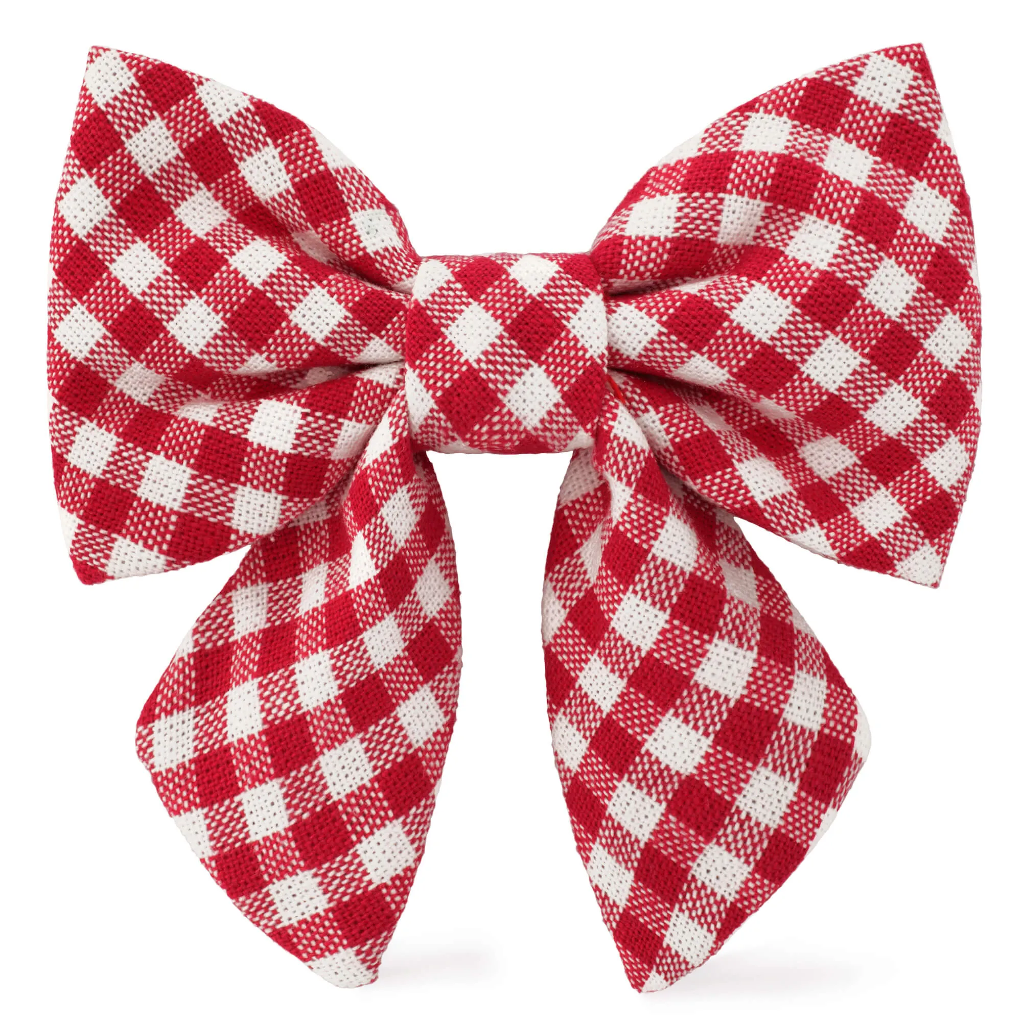 Red Gingham Lady Dog Bow