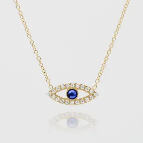 Rhea CZ Eye Necklace