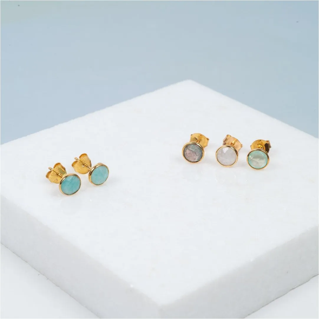 Savanne Gold Vermeil & Labradorite Stud Earrings