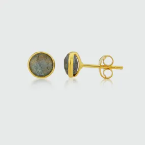 Savanne Gold Vermeil & Labradorite Stud Earrings