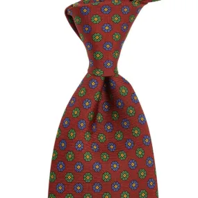 Sovereign Grade Royal/Blue/Green Macclesfield Corn Floral Motif Tie