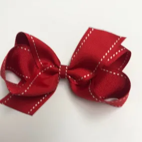 Stitched grosgrain bow